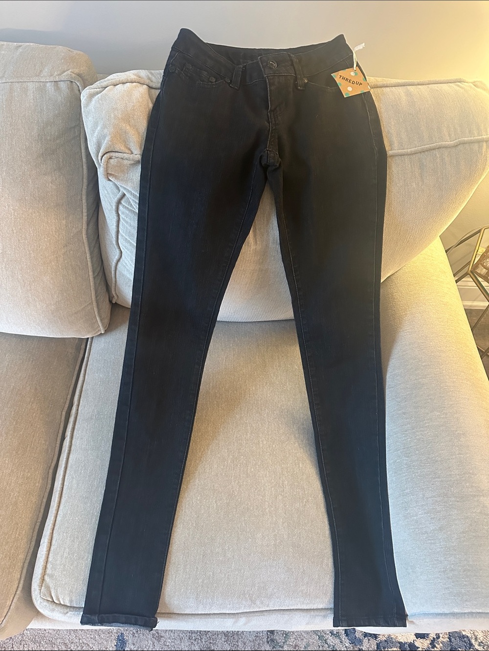 Blue Asphalt Black Skinny Jeans 2010s